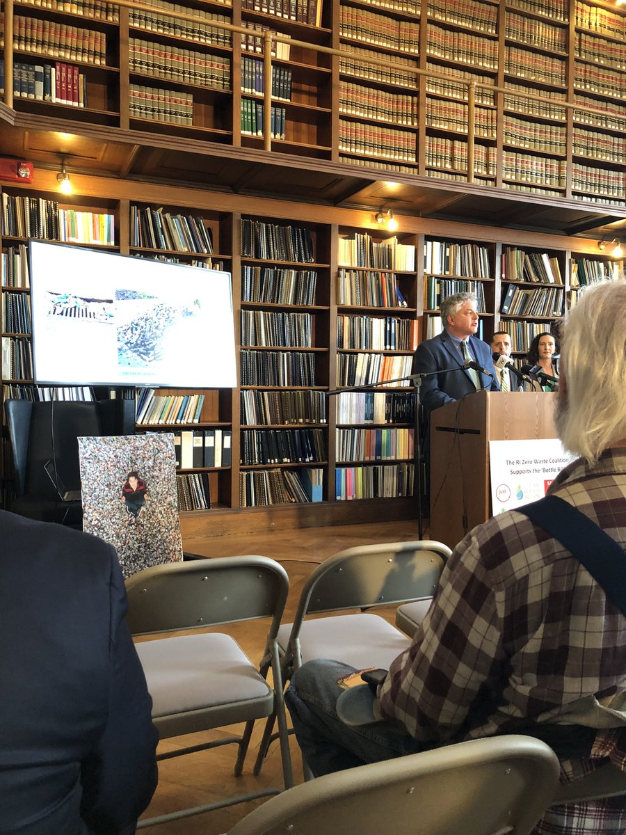 CoastkeeperRI's tweet photo. Director of Advocacy @SaveTheBayRI Topher Hamblett speaks up in support of a #BottleBill in Rhode Island to reduce plastic pollution! https://t.co/i373ogI8ts