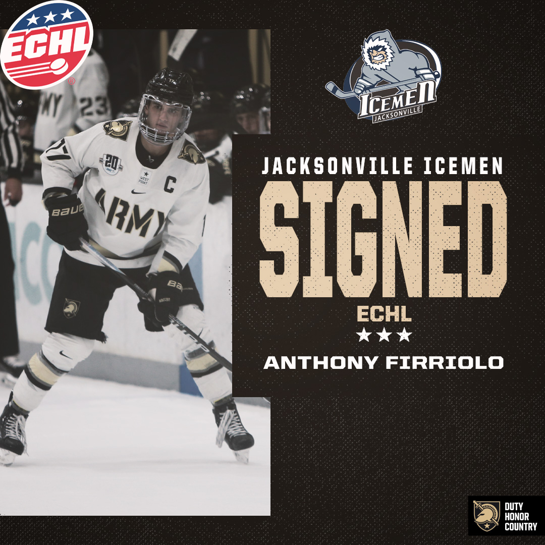 Best of luck to these two as they begin the next chapter of their careers!

Thomas Farrell ➡️ Toledo Walleye (ECHL)
Anthony Firriolo ➡️ Jacksonville Icemen (ECHL)

#GoArmy #ProBlackKnights