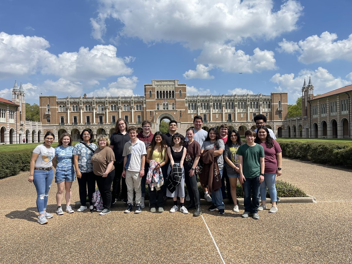 Touring Rice University today and Texas A&amp;M Galveston tomorrow. Thank you to the kiddos and their hard work fundraising and  <a href="/SKinginComal/">Sarah King</a> for making it possible! #thisisavid <a href="/HCCPHSprincipal/">HCCPHS Principal</a> <a href="/hccphsap/">Dan Horton</a> <a href="/JenniferFey/">Jennifer Fey</a> <a href="/Natalie19730000/">Natalie jones</a> @luluantolinez <a href="/MandyEpley/">Mandy Epley</a> <a href="/DrChapmanCISD/">Dr. John E. Chapman III - Comal ISD Superintendent</a>