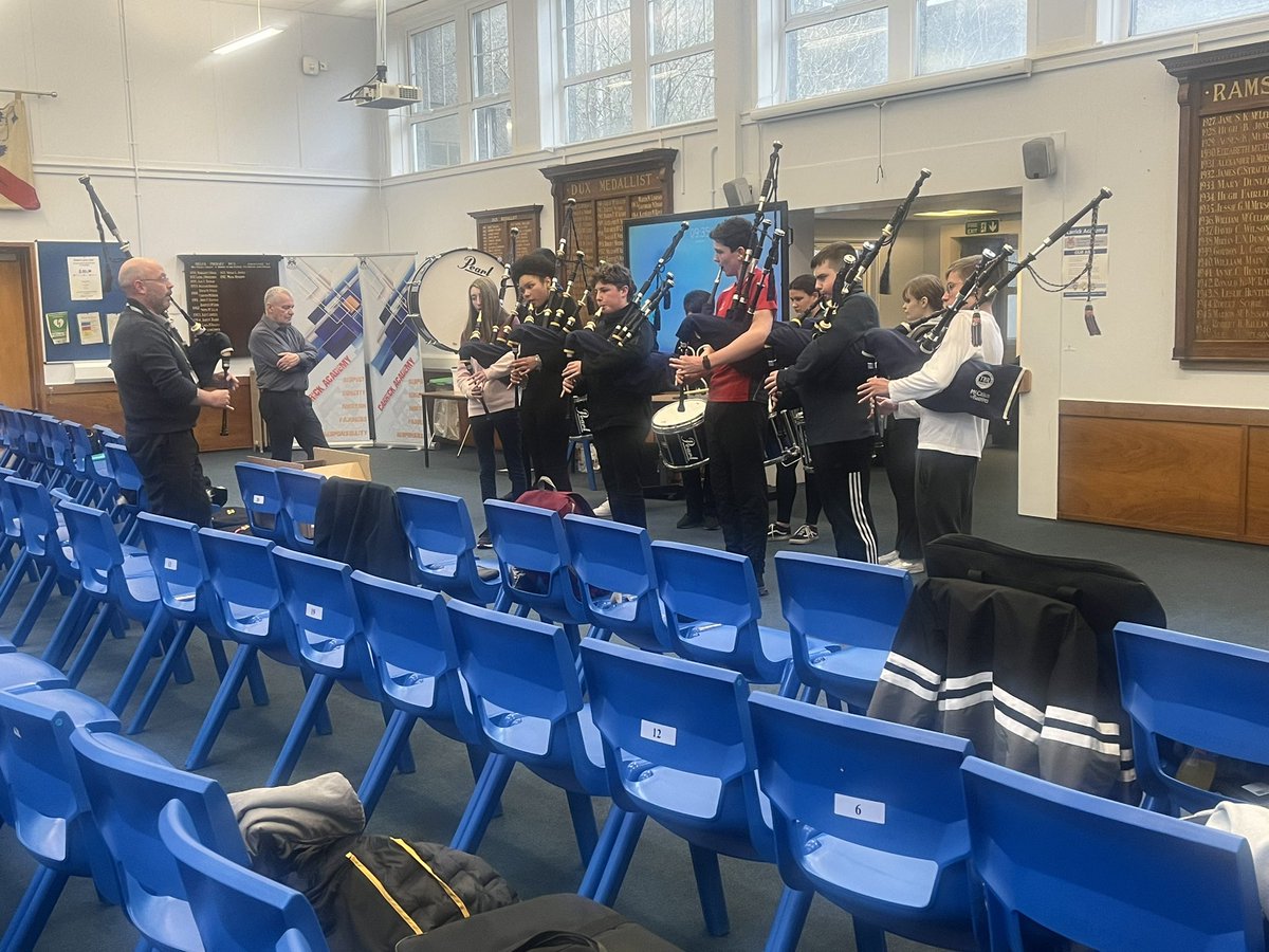 SAMusicService's tweet photo. March is a busy month for musicians and instructors! SQA practical exams, Scottish Schools Pipe Band Championships, Ayrshire Music Festival, South Ayrshire Schools’ Bands and Percussion Ensembles Concerts. We will keep you posted but here are some superstars who were busy today! https://t.co/oxlgSVpLNQ