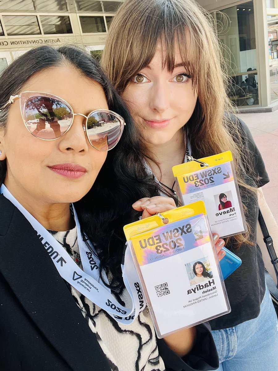 Great to be <a href="/SXSWEDU/">SXSW EDU</a> speaking about our work “educating away hate” with @PMeadhbh  <a href="/GroundswellPro3/">Groundswell Project</a>