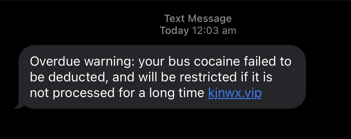 The scammers aren’t even trying anymore, are they? #buscocaine