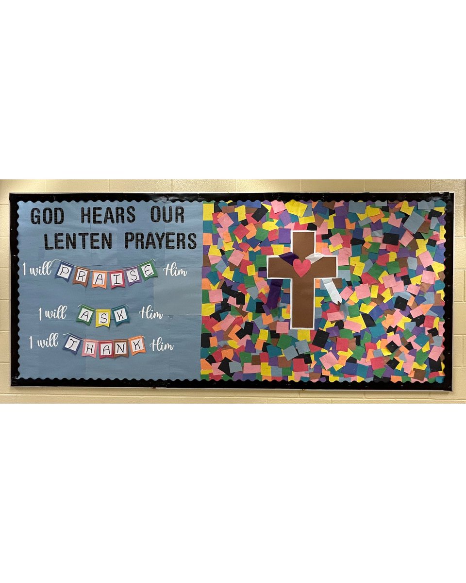 Mr. Gonzalez’s grade 5/6 class worked together to complete this beautiful bulletin board. <a href="/HWCDSB/">HWCDSB</a> #lentenpromise