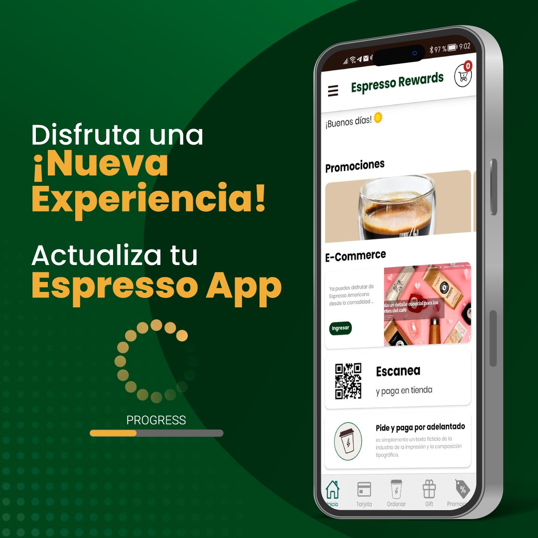 Ahora puedes disfrutar de una nueva experiencia descargando nuestra versión actualizada con todas sus funciones ingresando a los siguientes links
Google Play: play.google.com/store/apps/det…...
App store: apps.apple.com/.../espresso-a…
#Honduras #espressoamericano