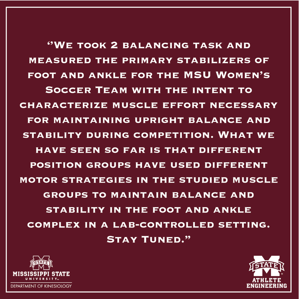 msu_aei's tweet photo. Aaron Griffith has been working with our Sports Science team collecting data for research. Here is what he said about his work:
#mymsuresearch #AthleteEngineering https://t.co/ZZWR4Ch9lV