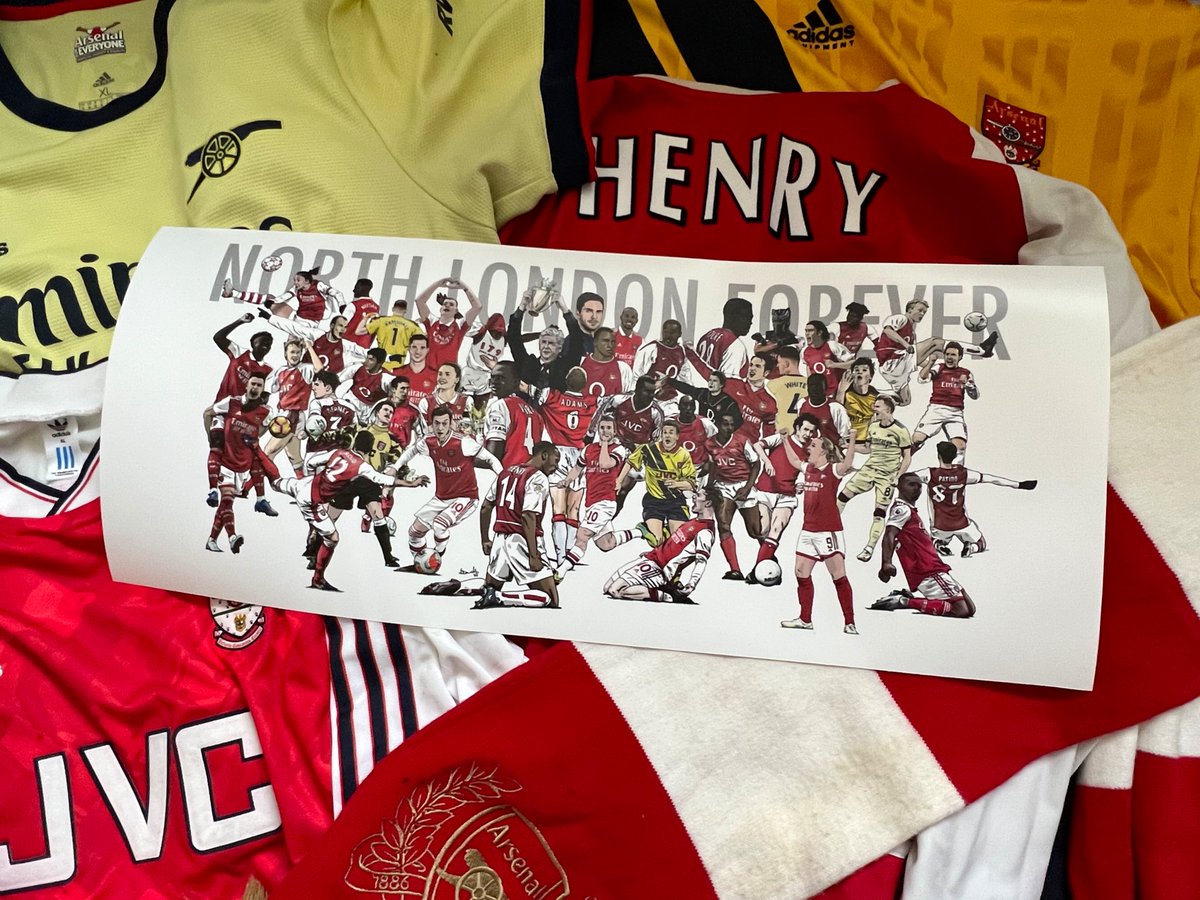 It’s here…
Arsenal Legends North London Forever Print now available!!!
(60cm x 25cm)
Drop me a DM to order yours now!
International shipping available.
#afc #northlondonforever #footydraws