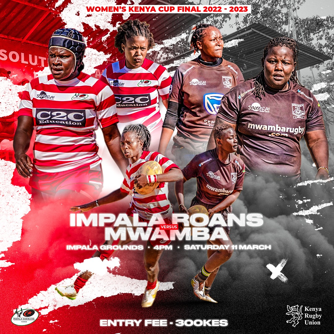 ImpalaRfc's tweet photo. The big one!! Mradi murwa ya weekend. Kuna finals za #WomensKenyaCup hii Sato at Impala grounds. Tell a friend to tell a friend. Entrance fee ni 300 bob. @FanakaStudios #ImpalaTime #NurturingTalents #KenyaCup https://t.co/OfohNsNIoI
