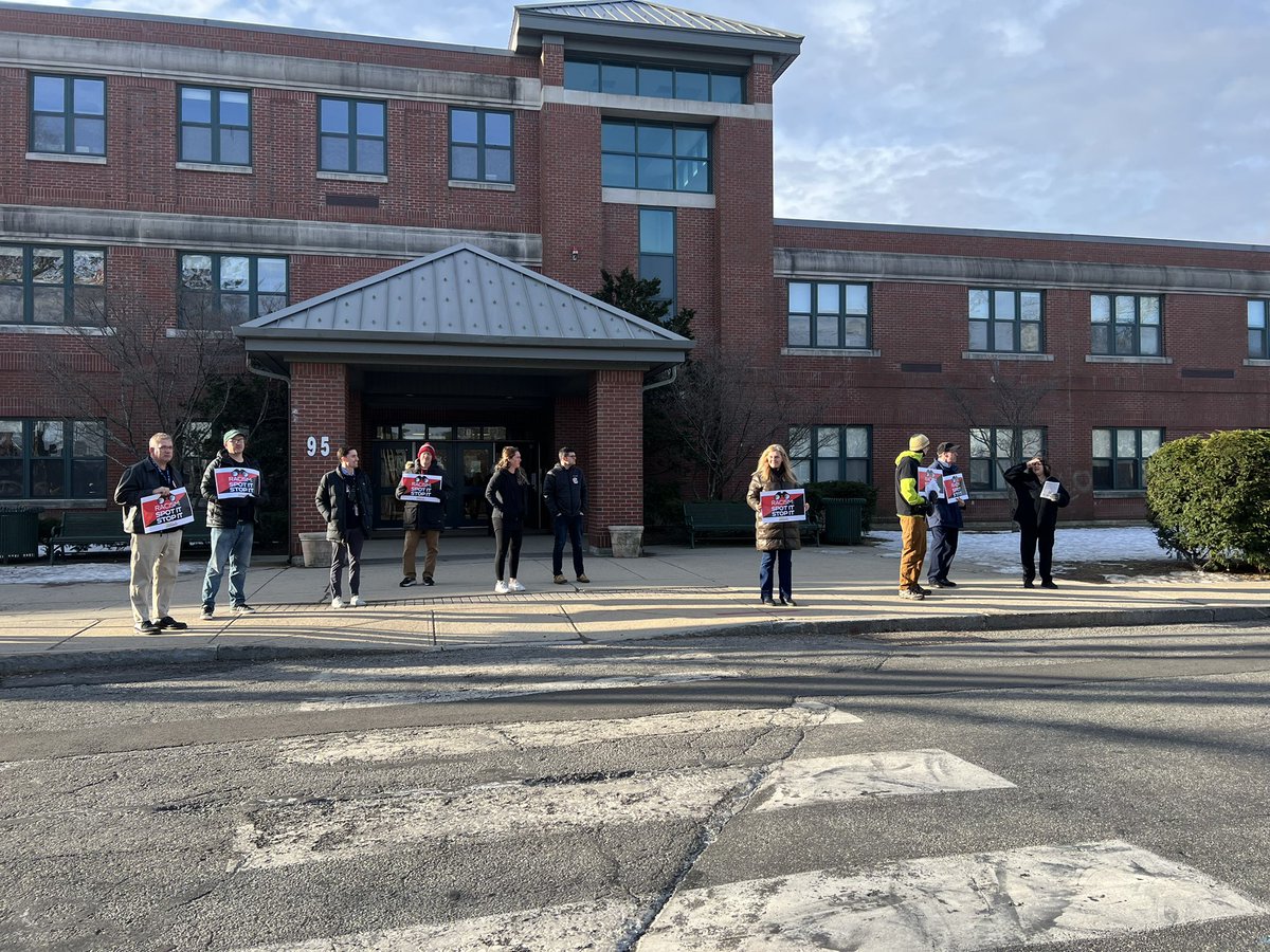 Today CMS and BHS, in collaboration with BECA, participated in a standout against racism. We are proud to work as a community to shed light on our commitment to equity. <a href="/ChenerySchool/">Chenery Middle School</a>