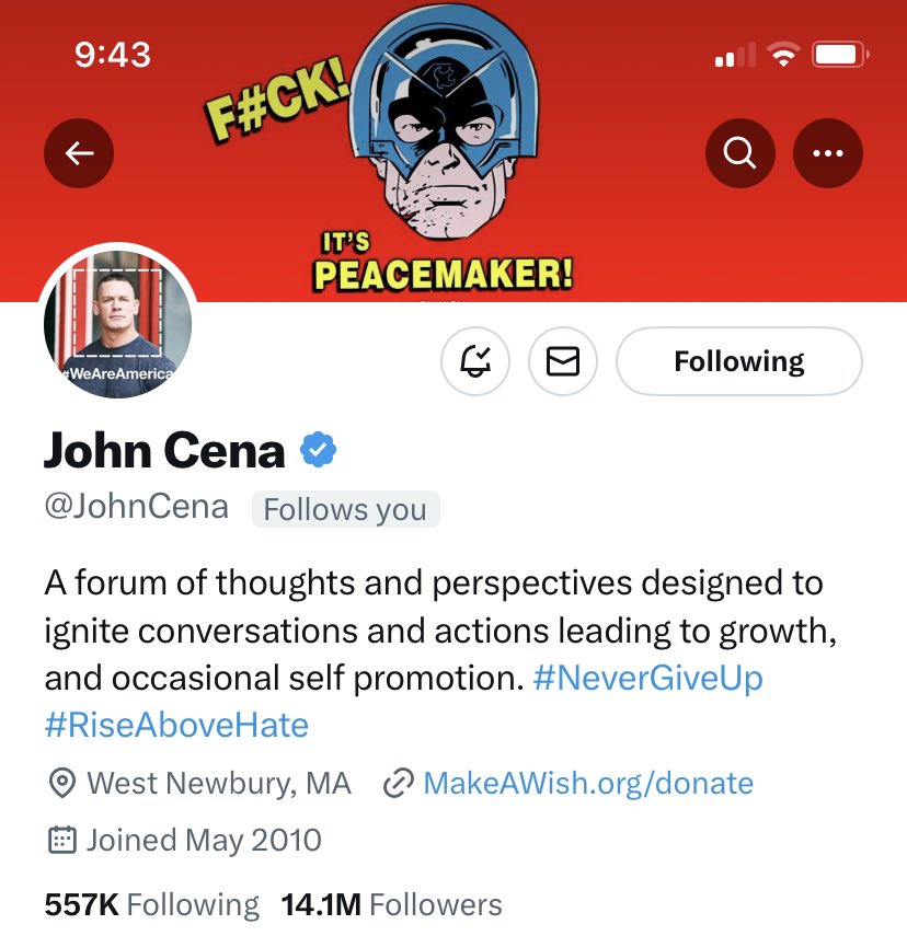 The excitement over my research being featured in AT&amp;T Cybersecurity was eclipsed by <a href="/JohnCena/">John Cena</a> following my account. John, lmk if you want to collaborate on a #cybersecurity project to protect the Tampa Bay community! <a href="/USouthFlorida/">University of South Florida</a> @attcyber