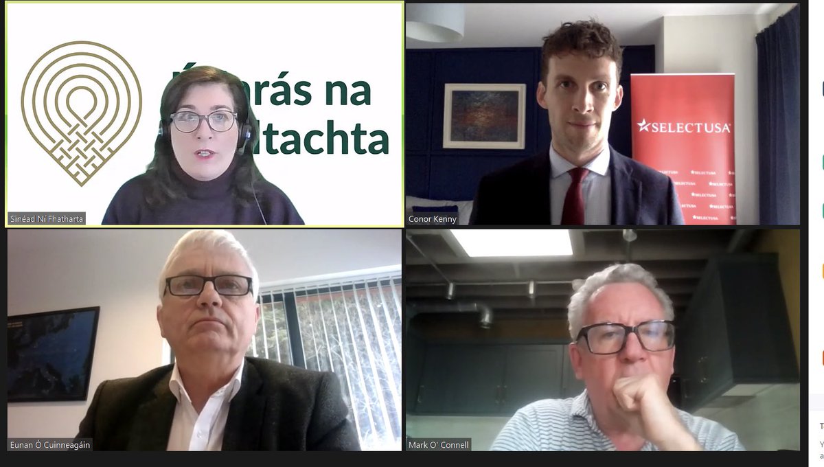 It was a pleasure to moderate the panel discussion today on Accessing New Markets in the US with OCO Global, SelectUSA and Údarás na Gaeltachta. Really interesting discussion on opportunities and supports for Gaeltacht/Donegal SMEs.
Buíochas le Údarás na Gaeltachta as an cuireadh