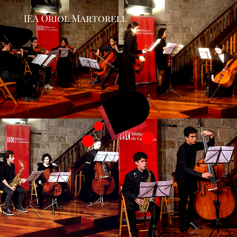 IEAOm's tweet photo. Finalitzem aquest cicle d'hivern amb imatges d'ambdós concerts a la @BiblioCatalunya amb les formacions de Música de Cambra integrades per alumnes de 2n Batxillerat del Grau Professional música.
Enhorabona a tots ells i llurs professors 🎶
#GaudeuxdelOriol #TheNextFuture https://t.co/YzdxABTSoq
