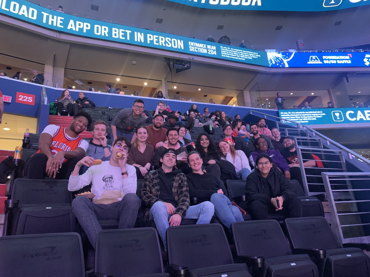 The Wizards may have lost the game, but we won in team building! We had a blast cheering on our neighbors down the street and showing our support for our community. Thanks, <a href="/WashWizards/">Washington Wizards</a> for a fun game!