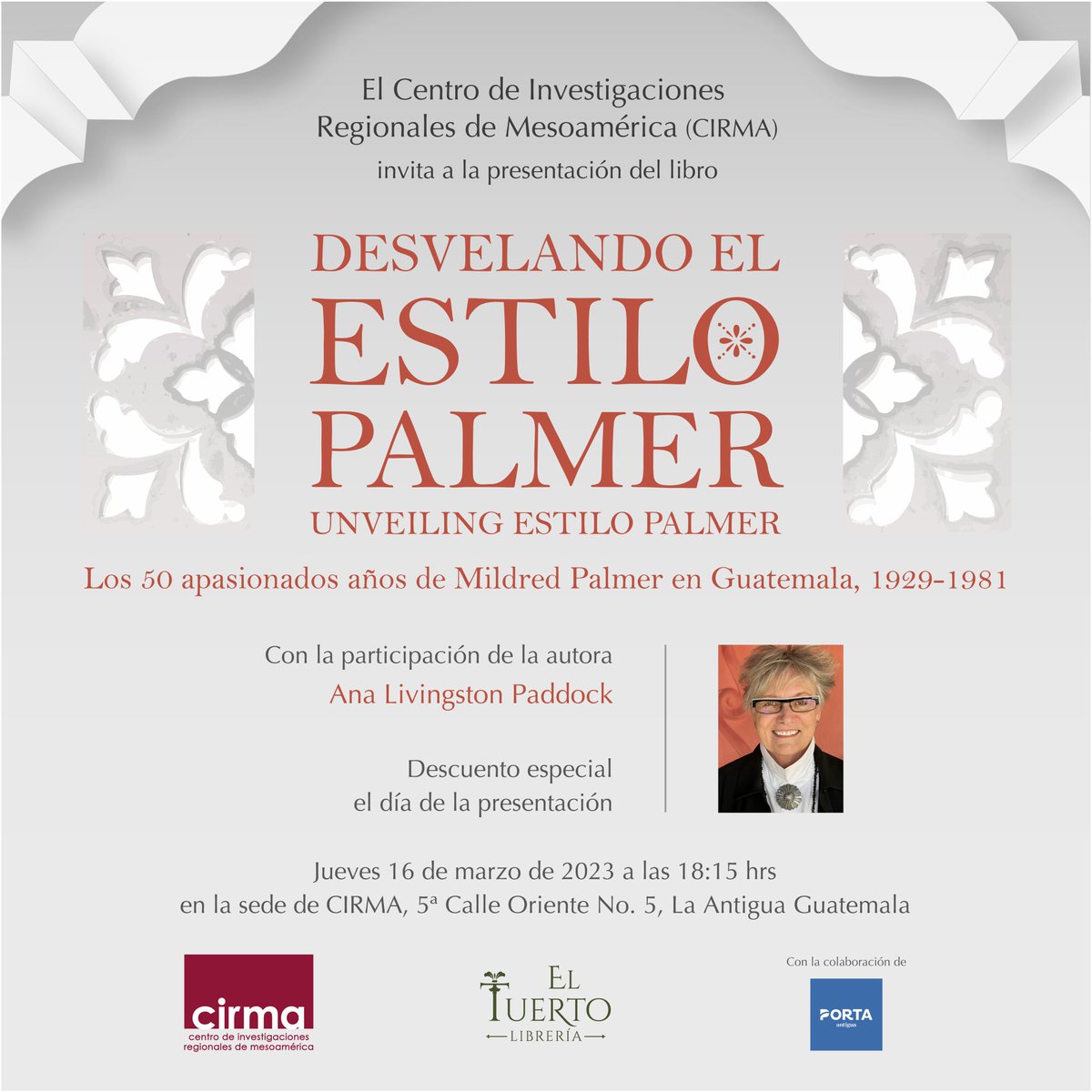 Cordialmente invitados a la presentación de este libro, el cual estará a la venta con un descuento especial sólo durante el evento. Con la participación de la autora Ana Livingston Paddock. Habrá un pequeño refrigerio al finalizar. ¡Los esperamos!