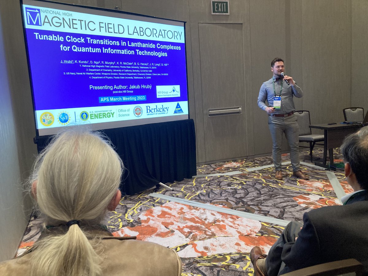 JakubHruby33's tweet image. Presented our collaborative work on Clock Transitions in Lanthanide-Based Compounds for #QuantumComputing at 2023 #APSMarch2023 meeting.
#talk #poster #lasvegas #work @APSphysics