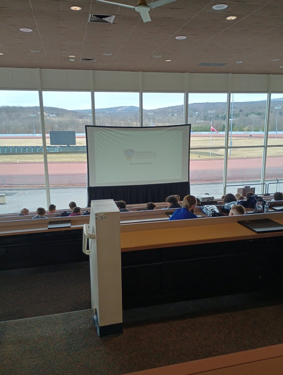 Great day today learning some characteristics of being a leader and even better men. Thank you <a href="/MaxwellFootball/">Maxwell Football</a> <a href="/JohnSchmidAAB/">John Schmid</a> <a href="/seancliff14/">Sean Clifford</a> <a href="/DonMcPherson/">Don McPherson</a>