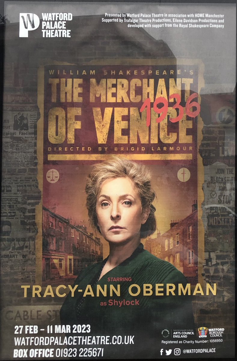 #MerchantOfVenice1936 worth the wait and hope it gets wider showing. Tracy Ann Oberman as Shylock gives the story even more edge. The antisemitism literally oozes from Antonio and his rich mates. The production saves Shylock from the “I am content” speech, ending with resistance