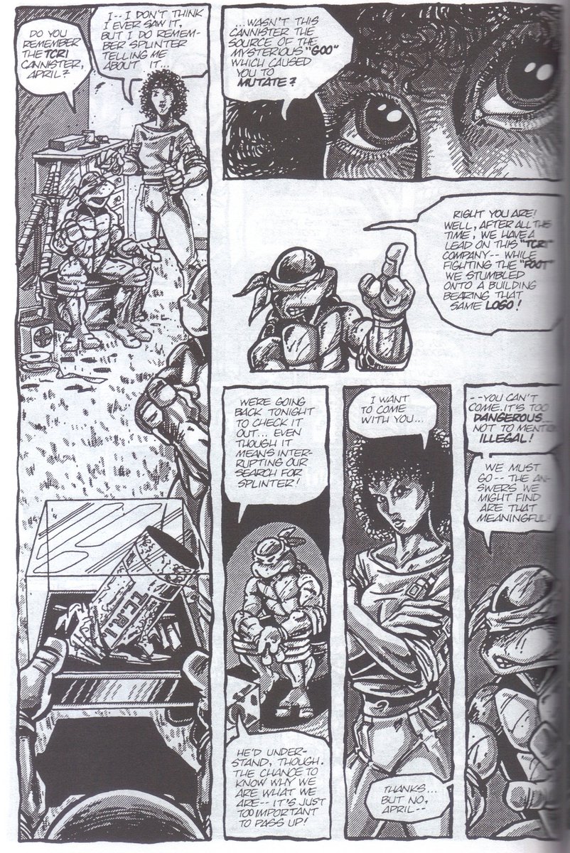 DNDXII's tweet photo. @RRRX1492 Bro. It's a cartoon. Cant race swap a crayon. Tf.
Also, you're watching TMNT for the effing turtles, why do you gaf what the reporter looks like?

As for hand me downs, guess what...

April O'Neil was ORIGINALLY MIXED! 
Based on the creator's then-gf who was mixed!
😂 https://t.co/d7oov2zFsS