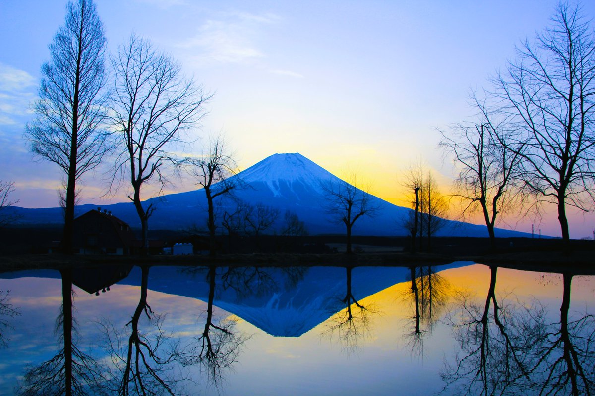 水面に映す ＃富士山