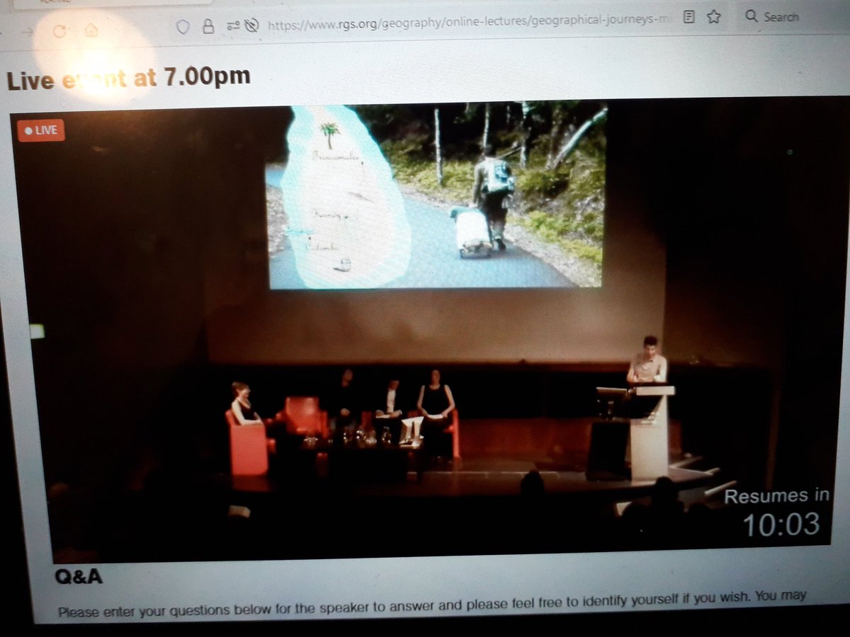 ianMpackham's tweet photo. Amazed to find my recorded self playing as entertainment during the interval for tonight's @RGS_IBG #microlectures https://t.co/XBf7Qvpbee