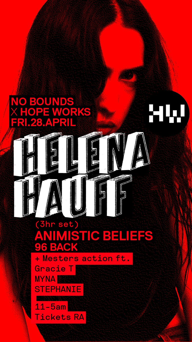 Are we ready for this?🔥 Welcoming the queen to play a 3hr set for us at @HopeWorksSheff with @AnimisticBelief @96Back1 in support + Gracie T, MYNA, STEPHANIE in The High Density Energy Chamber. We wanted to throw a special party for you, here we are! ra.co/events/1670976