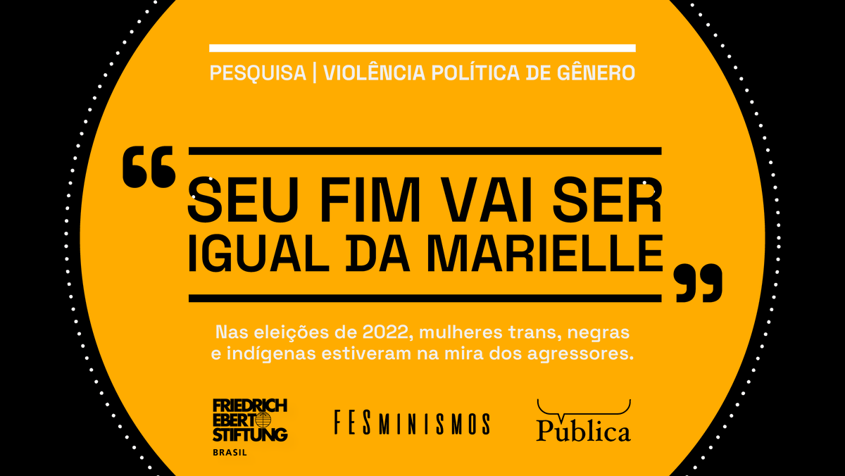 🗣️ Entre o começo da última campanha eleitoral, e o fim do primeiro turno, ocorreram ao menos 148 casos de violência eleitoral contra as mulheres.

A <a href="/agenciapublica/">Agência Pública</a> em parceria com a #FESBrasil realizou o estudo Violência nas Eleições 2022 - Violência Política de Gênero. 👇🏾
