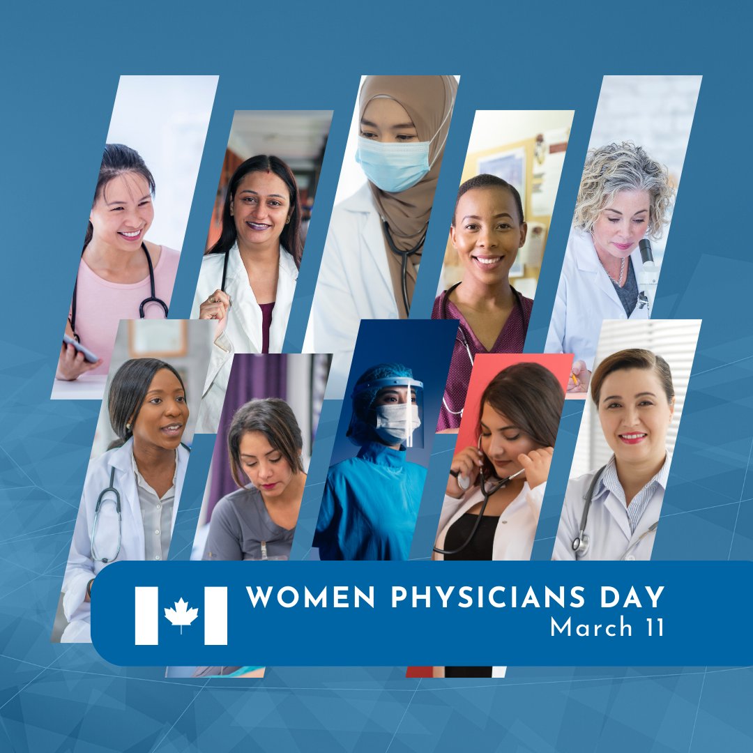 Albertadoctors's tweet photo. Happy #CWPD! Canadian Women Physicians Day is a day to remember the trailblazing women of medicine &amp; recognize the challenges they overcame. Join us in celebrating every woman in medicine &amp; their extraordinary achievements, advocacy &amp; ongoing commitment to patients. #WomenDocsCAN https://t.co/lnehP85tz5