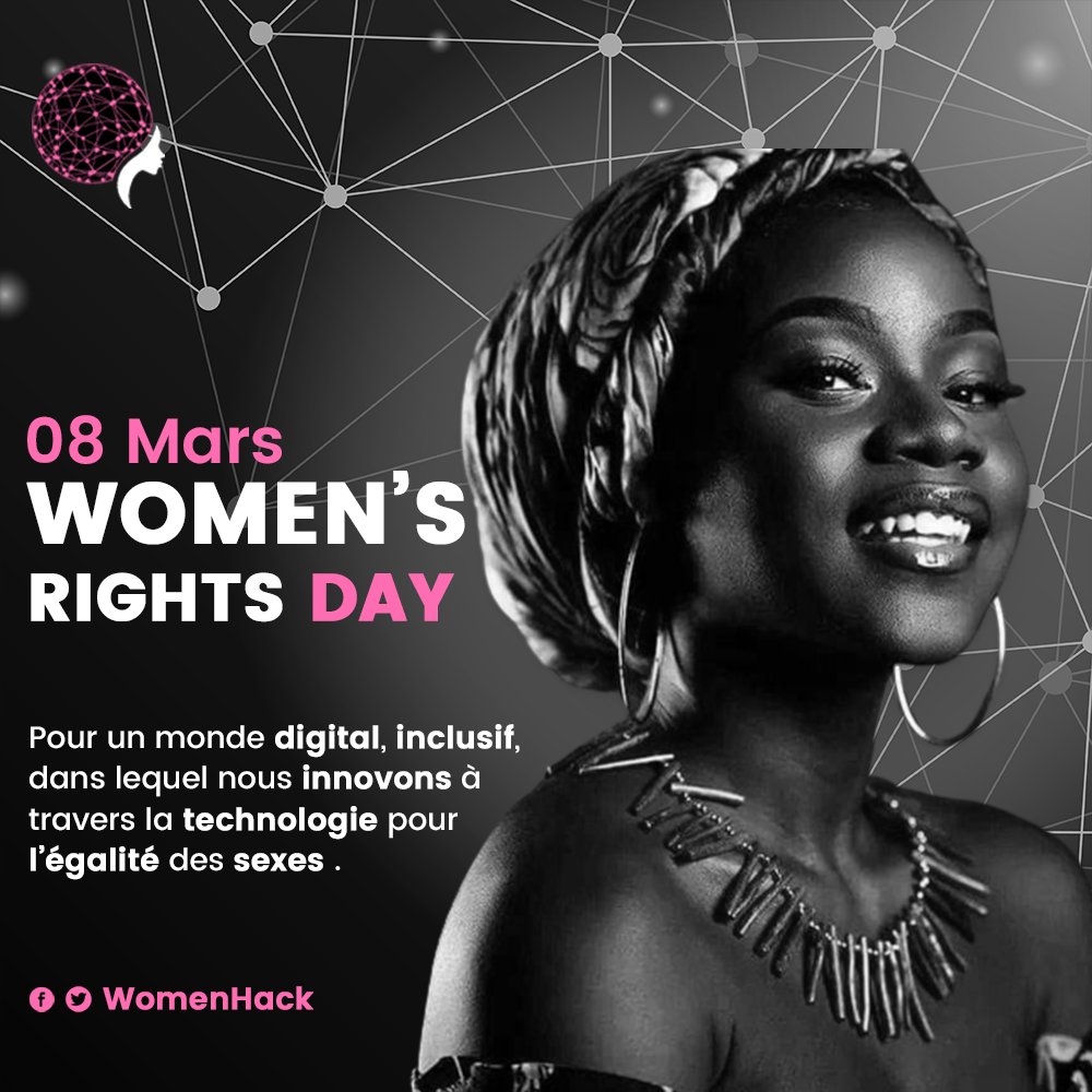 WomenHackbj's tweet image. En résumé de ce 8 mars, #JIF2023  , 𝗪𝗼𝗺𝗲𝗻 𝗛𝗮𝗰𝗸 lance 8 jours d'activisme qui débutent ce vendredi, 10 mars 2023 sur nos différents canaux ​🎊.

#HackHer #DigitalHasNoGender #DigitalLadies #WomenInTech #WomenInStem #wasexo #BeninNumerique