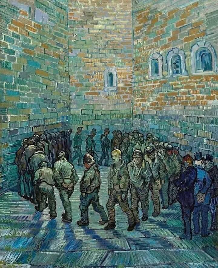 Vincent van Gogh - (1853 - 1890)
The Prison Courtyard, 1890
Oil on canvas, 80x64 cm. 
The State Pushkin Museum of Fine Arts, Moscow, Russia