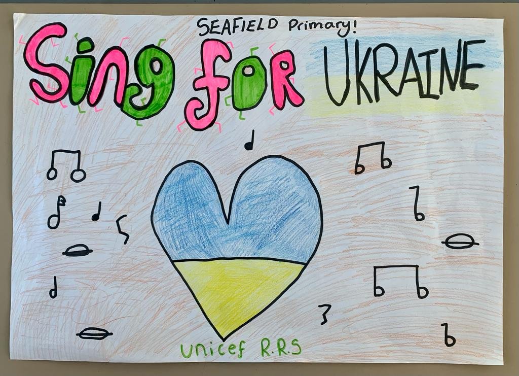 SeafieldHT's tweet photo. @MorayUNICEF #singforukraine 🇺🇦 Look out in school bag mail for final details of Tuesday's event 🎼🎵 #singingforfun 🎵🎼 https://t.co/whe0J5P0uS