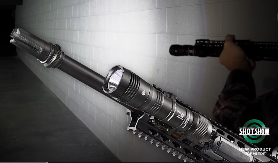 SPORTSMANchnl's tweet photo. Adam Heggenstaller chats with Brett Marquardt about @Streamlight’s new ProTac 2.0 RM, a weapon-mounted flashlight. See the full video review from SHOT Show today at https://t.co/65GVmO5yqI.

#ShotShow #Flashlight #TacticalLight #RailMounted https://t.co/5I5GA6tqJi