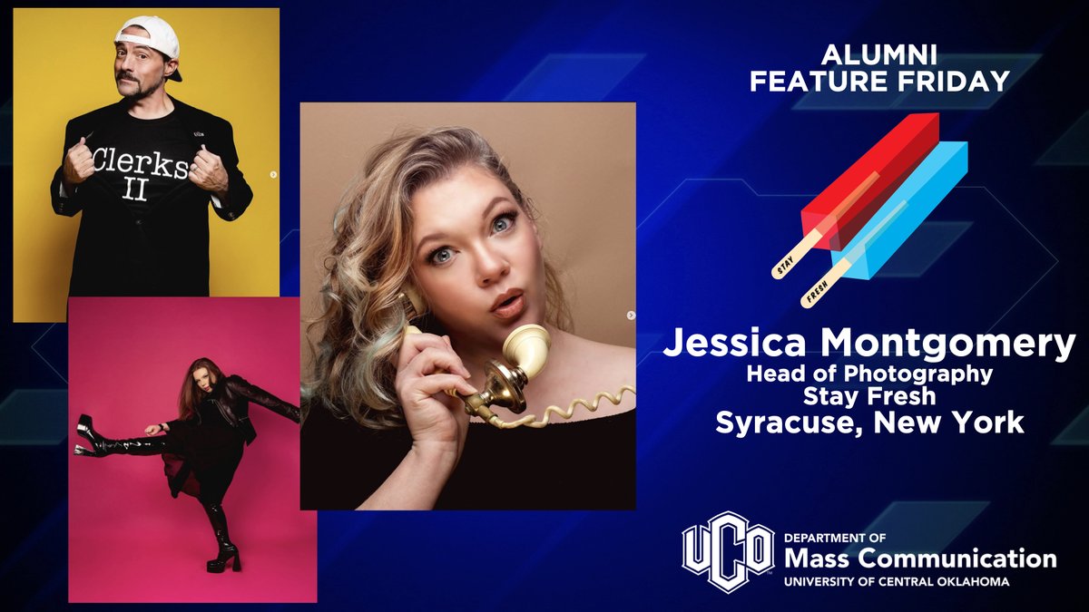 UCO_MCOM's tweet image. his week's #AlumniFeatureFriday heads to
Syracuse, New York as we spotlight the work of
Photographic Arts and Media Studies Alum Jessica
Montgomery. Jessica is the head of photography at
Stay Fresh Design and known for some very creative
work.