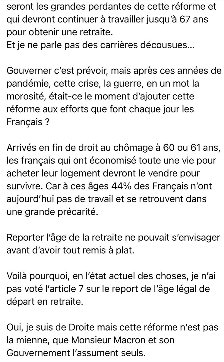 🏛️ Sénat: pourquoi j’ai voté CONTRE le report de l’âge légal de la retraite à 64 ans ( article 7 du texte)…
