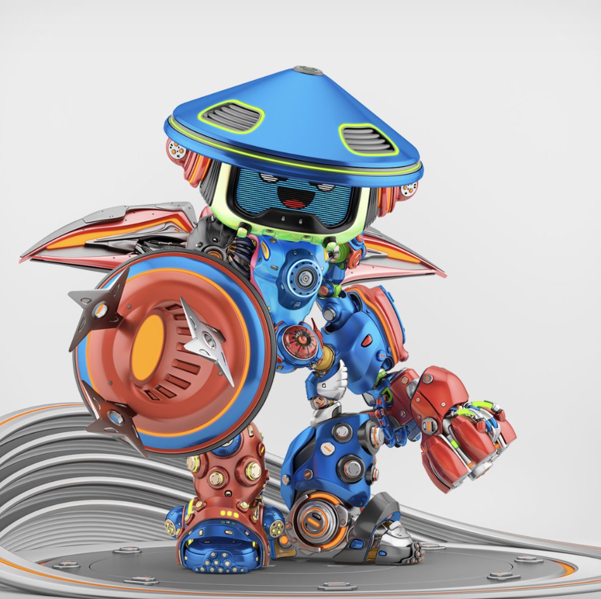 dahc9's tweet image. My 1st build ! Mini Mario bot with ruby wings! #BeepBoop