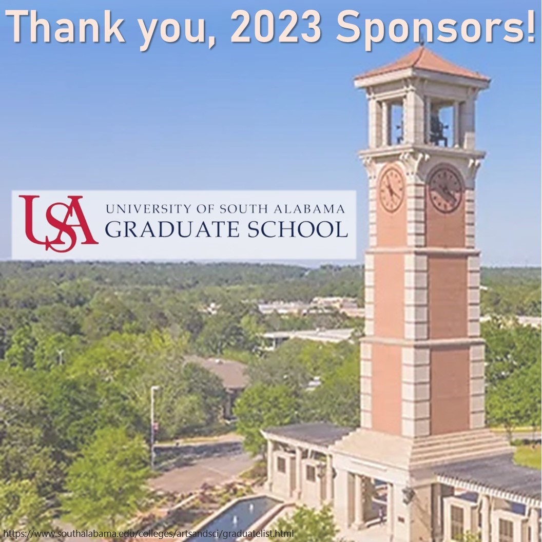 SEAMAMMS (@seamamms) on Twitter photo 2023-03-09 21:10:26 We thank the @UofSouthAlabama Graduate School for being a #SEAMAMMS2023 Manatee Level sponsor!
#marinescience #marinemammalscience
The USA Grad School offers >40 graduate & professional degree programs in all 10 colleges & schools of South. Learn more at southalabama.edu/colleges/gradu… We thank the @UofSouthAlabama Graduate School for being a #SEAMAMMS2023 Manatee Level sponsor!
#marinescience #marinemammalscience
The USA Grad School offers >40 graduate & professional degree programs in all 10 colleges & schools of South. Learn more at southalabama.edu/colleges/gradu…