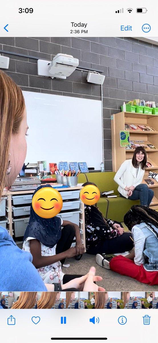 ESCSLibrary's tweet photo. A huge thank you to @ColleenNelson14 for visiting our MYRCA club today! We had so much fun learning about your writing process and playing your version of the Kid Lit Quiz #SageCreekLRSD @WPGTHINAIR #thinairkids https://t.co/snRYni5XHD