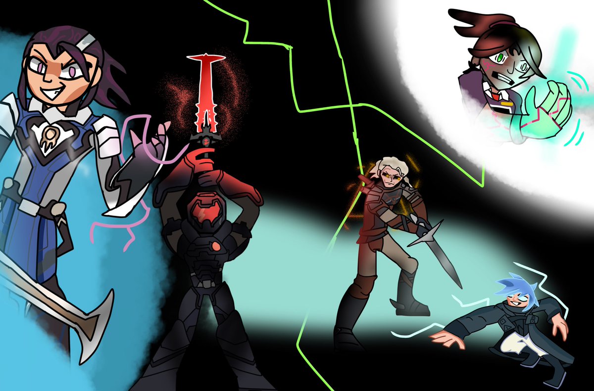 shotsdoesart's tweet photo. Goodbye #chapter4season1 it was fun!!

(Didn’t feel like finishing the rest of the skins but I hope you guys still like and know what I was going for ) #fortniteart https://t.co/Stk72jtAUR