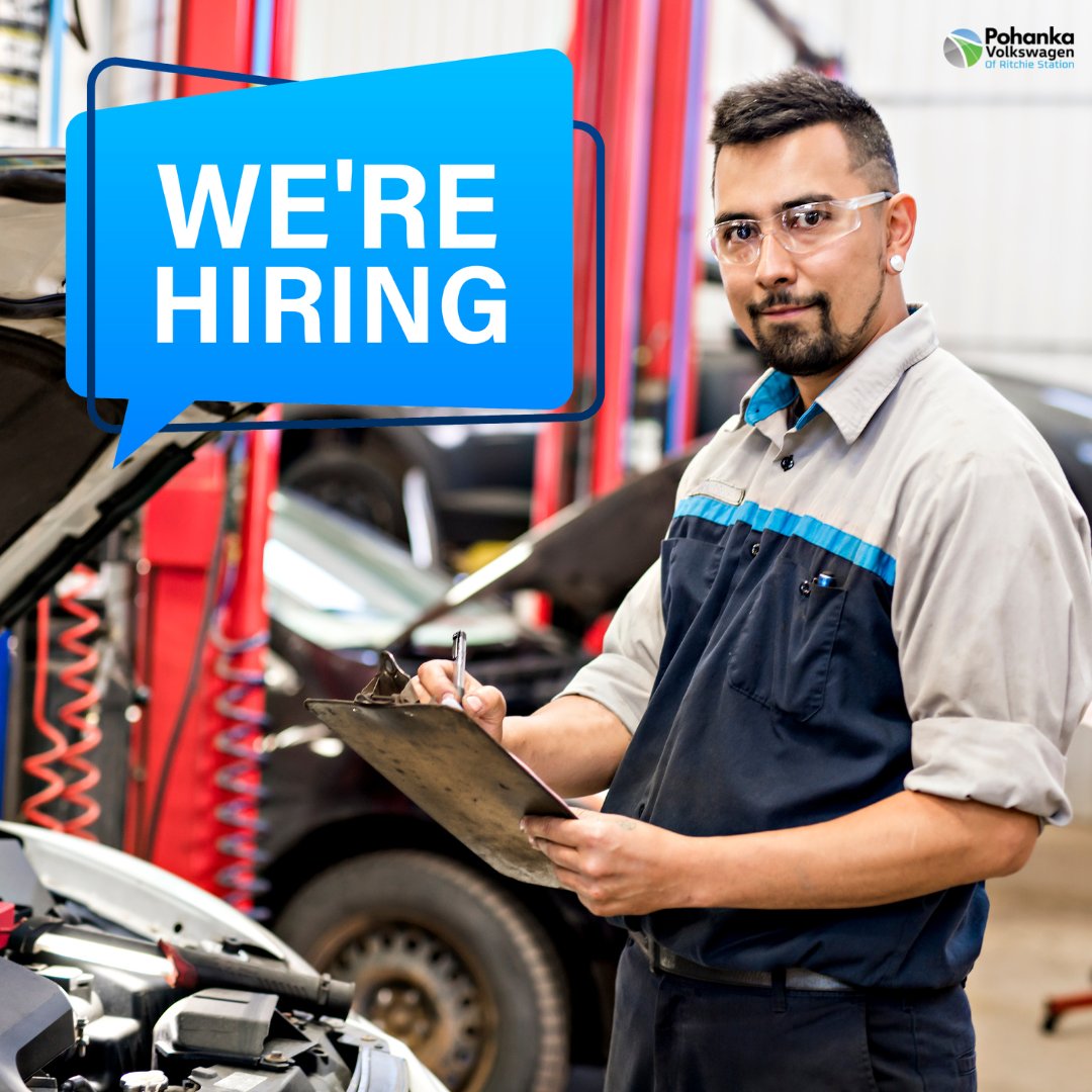 🔧🚗 NOW HIRING: Automotive Technician @ Pohanka VW🚗🔧

To learn more and apply, visit ➡️ bit.ly/3J7lC9m

#pohankavw #automotivetechnician #hiring #jobopening #careeropportunities #capitolheights #marylandjobs #automechanic #washingtonDC