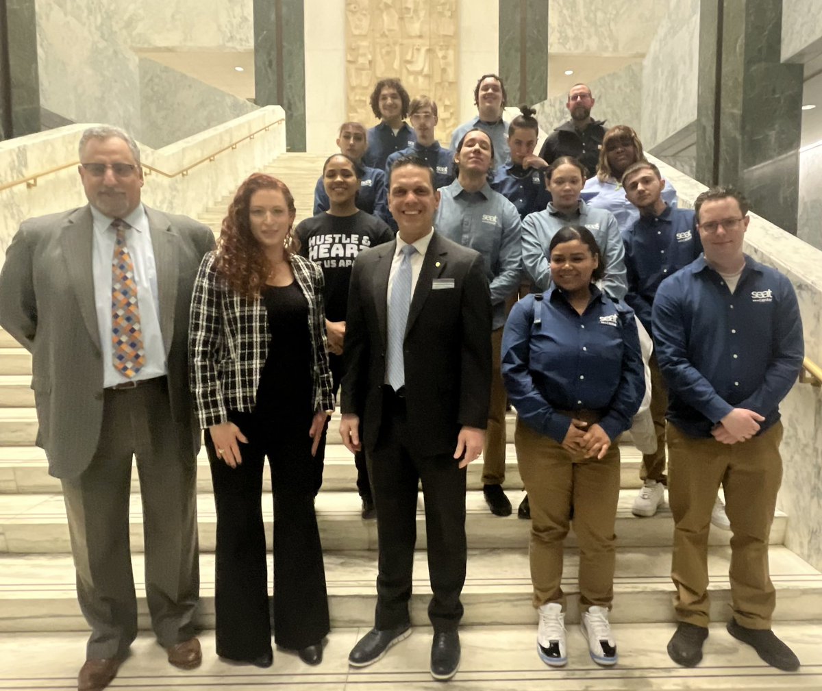 Great to see students from Schenectady’s <a href="/seat_center/">Social Enterprise and Training (SEAT) Center</a> in the 111th Assembly District today! Proud to support you — thanks for visiting 👍