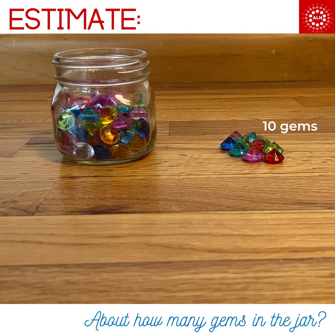 AllLearnersMath's tweet image. 💎 About how many gems are in the jar? We love estimating during Launch to build number sense! Preview our Launch Library here: hubs.li/Q01G7XvB0 #numbersenseroutines #MTBoS #ITeachMath #noticewonder #estimation #tmwyk