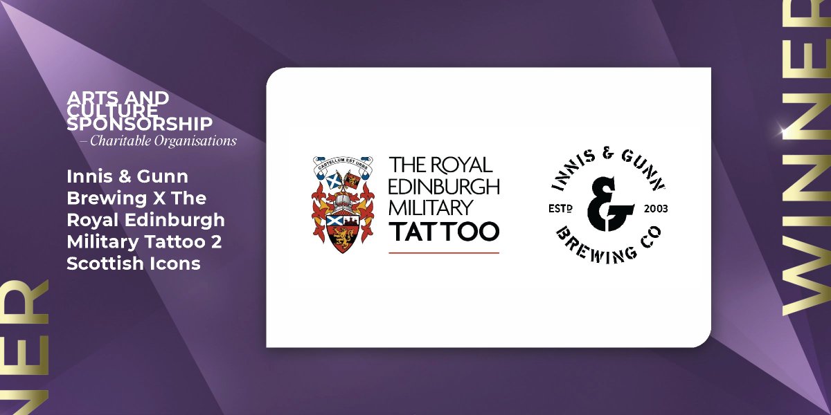 Arts & Culture Sponsorship – Charitable Organisations

🏆 WINNER

Innis & Gunn Brewing X The Royal Edinburgh Military Tattoo 2 Scottish Icons

Congratulations @innisandgunn @EdinburghTattoo

Discover 👉 bit.ly/3YrZSdH

#ESAawards #sponsorship #edintattoo #innisandgunn