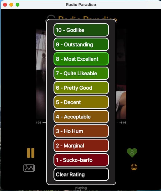 Trevor Dickerson (@trevordickerson) on Twitter photo Pretty sure <a href="/radioparadise/">Radio Paradise</a>ās song rating scale is my favorite 1-10 rating scale to date. 10/10, would use for various other use cases in life. š Pretty sure <a href="/radioparadise/">Radio Paradise</a>ās song rating scale is my favorite 1-10 rating scale to date. 10/10, would use for various other use cases in life. š