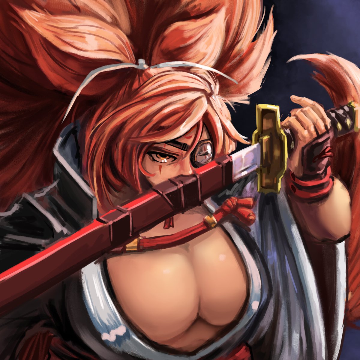 Baiken

tried to go for a clean artstyle but gave up instantly