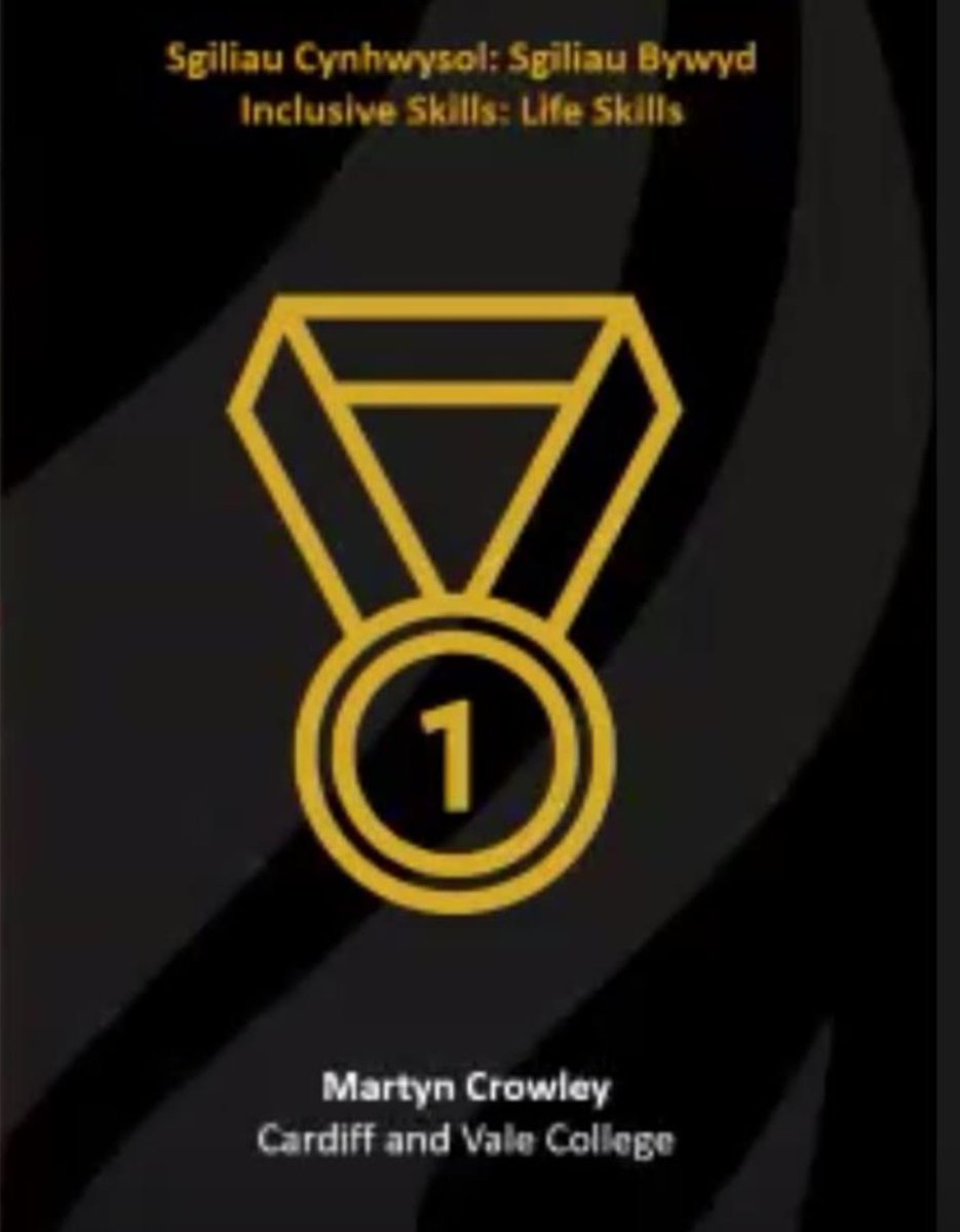 Absolutely amazing achievement. A gold medal for Inclusive Skills: Lifeskills, for our Towards Independence learner, Martyn. 

Well done 👏🏽 

#worldskills #cavc <a href="/PWLLCAVC1/">Foundation Learning CAVC</a>