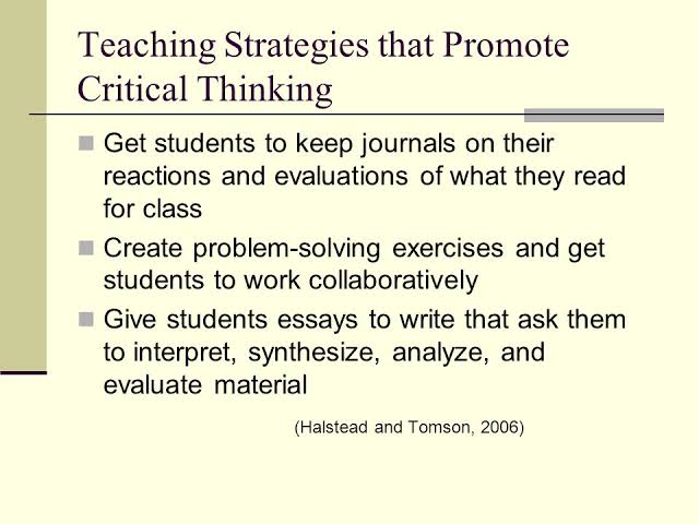 IrosCounselling's tweet photo. Teaching Strategies that Promote Critical Thinking https://t.co/Amns0cqCTx