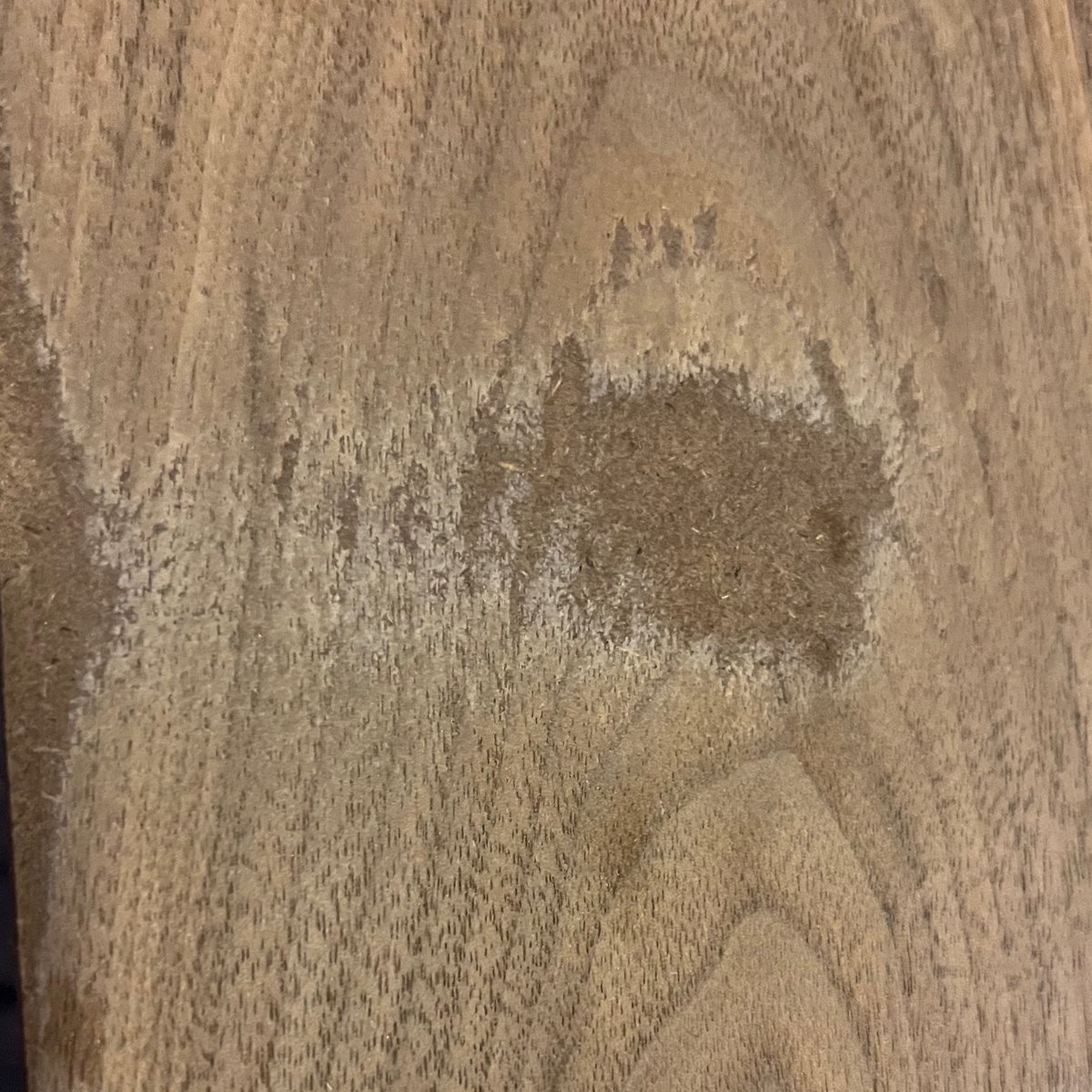 momsmt's tweet photo. refinishing @westelm table sold as mango wood only to find out it's a very thin veneer over particle board. Here is West Elms response to their false advertising:
"Our vendor may use particle board because it is denser and heavier than nearly all forms of solid lumber." https://t.co/vHT8r2qe3D
