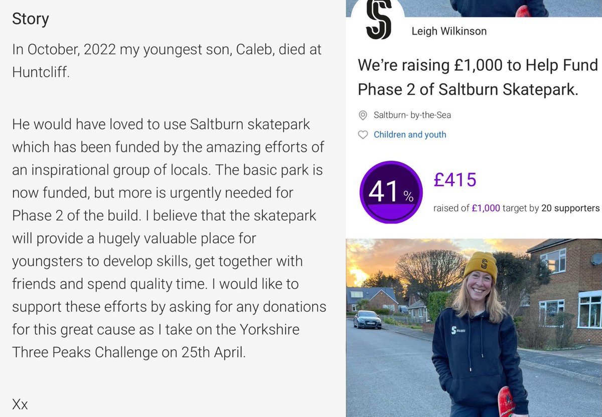 SideshowGaming's tweet photo. My mum is hiking to fundraise for a local skatepark that my brother would've loved.

24 miles, 5000ft of climbing in 12hrs!

Caleb wanted to get out on his board more; it'd be amazing to see the park filled with people enjoying it as much as he would have.
https://t.co/hVweVT81eY https://t.co/TrW6Mw9EY6