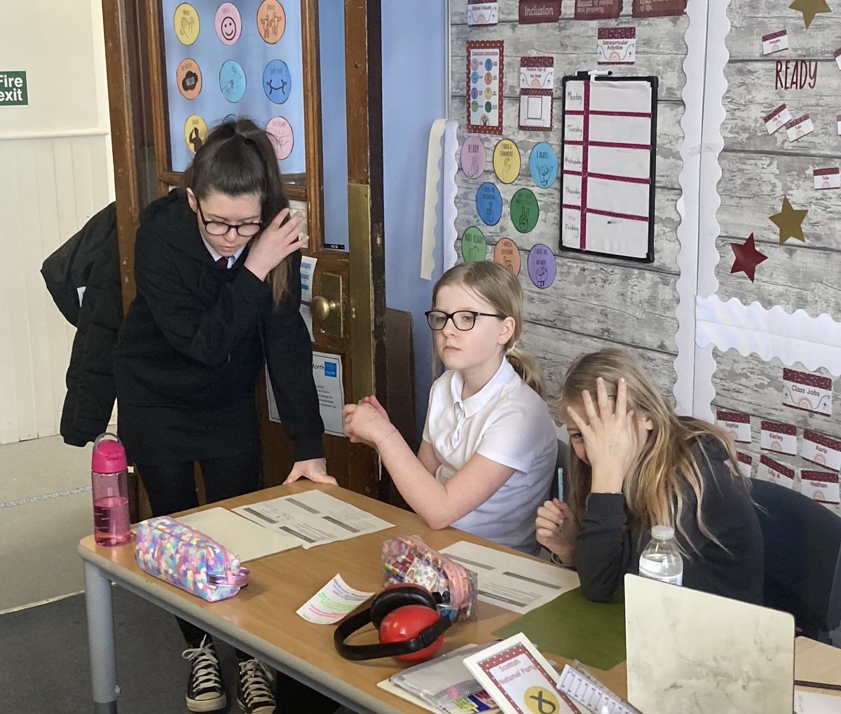 AyrAcad_SocSubs's tweet photo. Fantastic morning at @Annbank_PS with Primary 7 transition work to @Ayr_Academy2016 , thanks to S1s Lauchlan, Ethan, Ellie and Rachael for being so responsible and helpful answering all the P7 questions and queries, #community π https://t.co/sih7CH7nwp