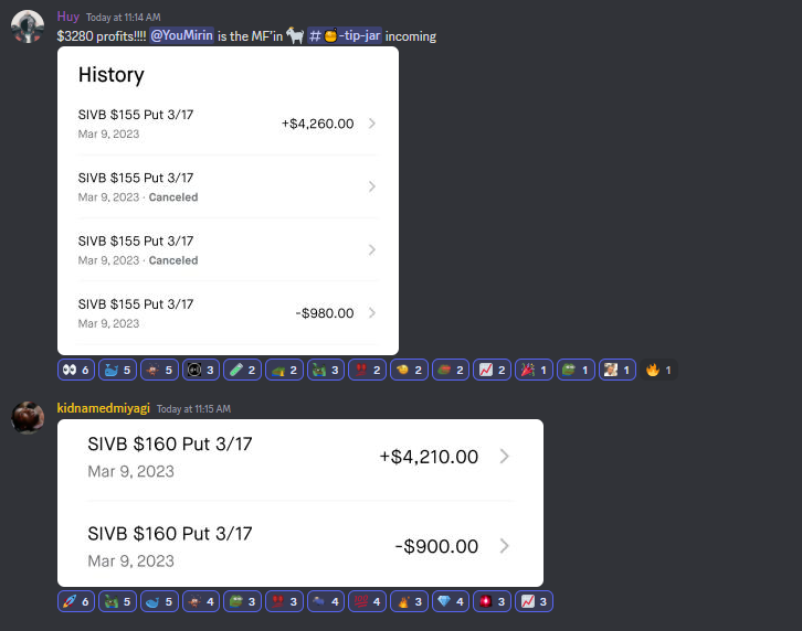 shadowlabsio's tweet photo. Just when you thought all we crushed was NFT's... Today we had a MASSIVE day in our Stock Options category with members making $14,000 in profits.. 

Cant make this up, see for yourself... 💰

Who is ready for some free trial memberships? Like and RT this for 40 trial passes 🔥 https://t.co/0kttESrjAz