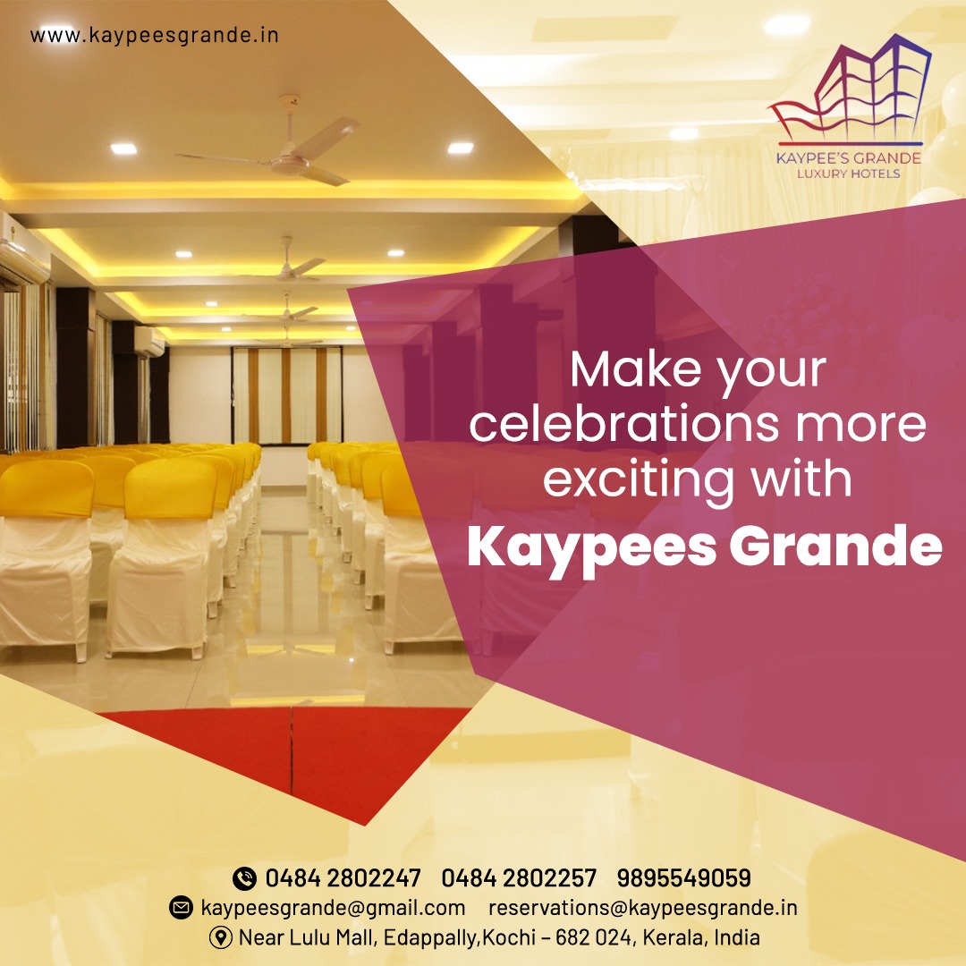 KaypeesG's tweet photo. Make your celebrations more exciting with Kaypees Grande.

Contact us: 0484 2802247, 0484 2802257
visit: https://t.co/UECT1UgF8U

#kaypeesgrandehotel #travel #hotel #restaurant #vacation #hotels #holiday #love #luxury #resort #kaypees #interiordesign #food #hospitality #feelgood https://t.co/aAeu8xVntf
