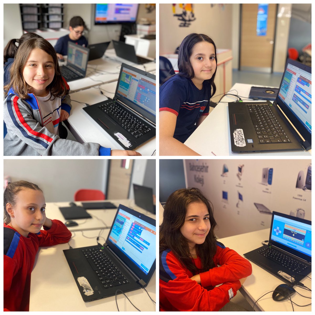 BlkBahcesehir's tweet photo. 5. sınıf öğrencilerimiz ile kodlama ve robotik dersinde "Microsoft Makecode Arcade" uygulamasını kullarak dijital oyun tasarımı yaptık.💻❤️💙 @BuketAdiguler @burgencay https://t.co/t8ffqAjD8R
